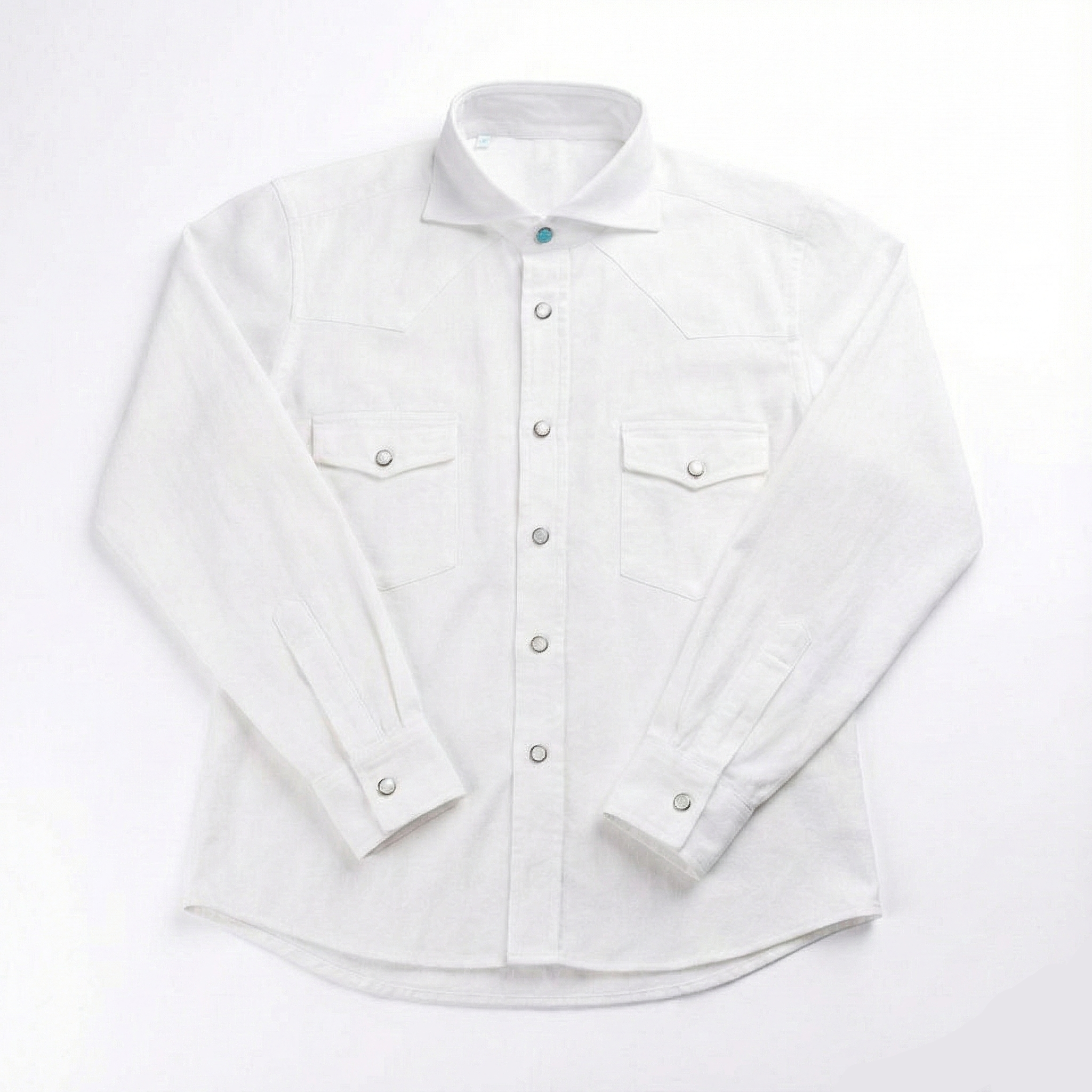 Vanacore Napoli - Beyaz Denim Rodeo Gömlek