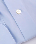 Vanacore Napoli - Klasik Mavi Poplin Kesik Gömlek - Bonherre