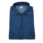 Vanacore Napoli - Mavi Denim Rodeo Gömlek - Bonherre