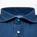 Vanacore Napoli - Mavi Denim Rodeo Gömlek - Bonherre