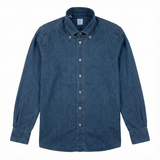 Vanacore Napoli - Orta Kot Düğmeli Gömlek