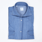 Vanacore Napoli - Orta Mavi Denim Rodeo Gömlek - Bonherre