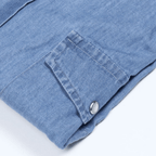 Vanacore Napoli - Orta Mavi Denim Rodeo Gömlek - Bonherre