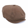 Yün 30's 8 Panel Camel Flanel Şapka - Bonherre