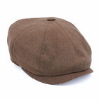 Yün 30's 8 Panel Camel Flanel Şapka - Bonherre