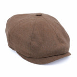 Yün 30's 8 Panel Camel Flanel Şapka - Bonherre