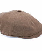 Yün 30's 8 Panel Camel Flanel Şapka - Bonherre