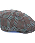 Yün 30's 8 Panel Glencheck Flanel Şapka - Bonherre