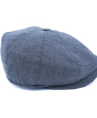 Yün 30's 8 Panel Gri Flanel Şapka - Bonherre