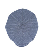 Yün 30's 8 Panel Gri Pimli Çizgili Flanel Şapka - Bonherre