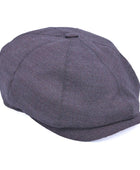 Yün 30's 8 Panel Kestane Flanel Şapka - Bonherre