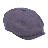 Yün 30's 8 Panel Kestane Flanel Şapka - Bonherre