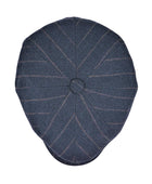 Yün 30's 8 Panel Koyu Gri İğneli Çizgili Flanel Şapka - Bonherre