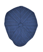 Yün 30's 8 Parça Lacivert Pimli Çizgili Flanel Şapka - Bonherre