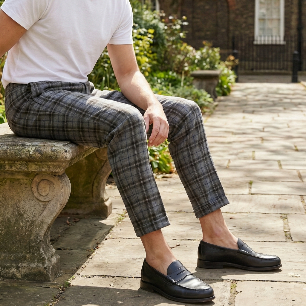 Jogging In Brera Kareli Beli Lastikli Pantolon