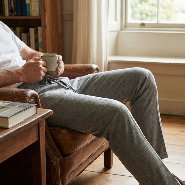 Jogging In Sardinia Açık Gri Beli Lastikli Pantolon