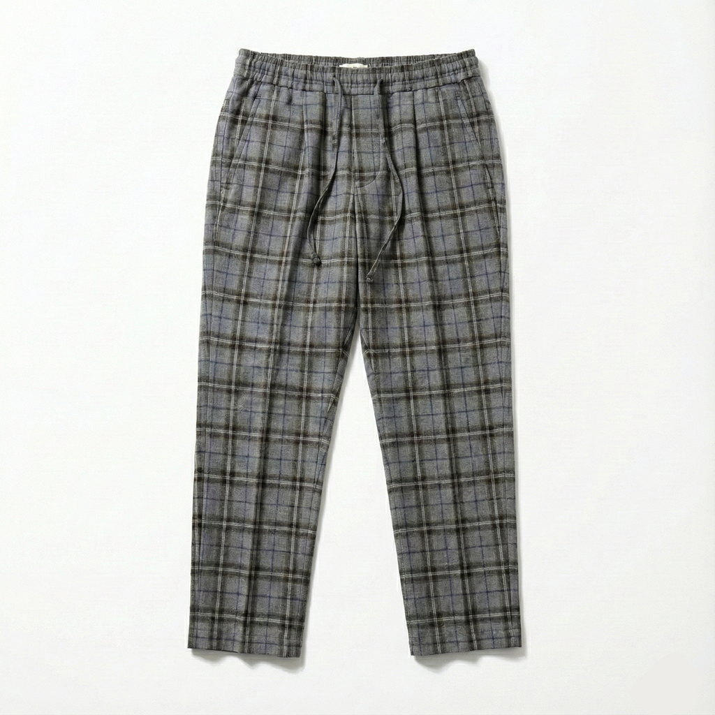 Jogging In Brera Kareli Beli Lastikli Pantolon