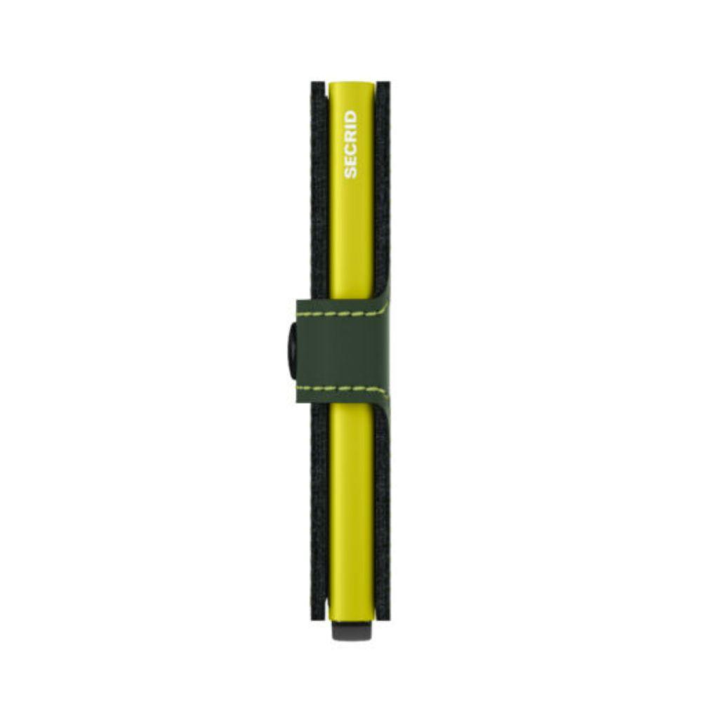 Miniwallet Mat Gri & Lime Cüzdan - Bonherre