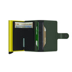 Miniwallet Mat Gri & Lime Cüzdan - Bonherre