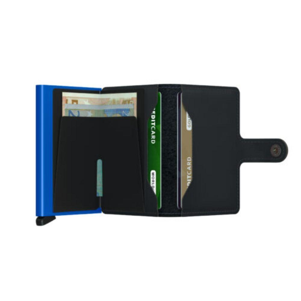 Miniwallet Mat Siyah & Mavi Cüzdan - Bonherre