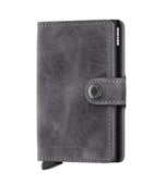 Miniwallet Vintage Gri - Siyah Cüzdan - Bonherre