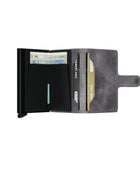 Miniwallet Vintage Gri - Siyah Cüzdan - Bonherre