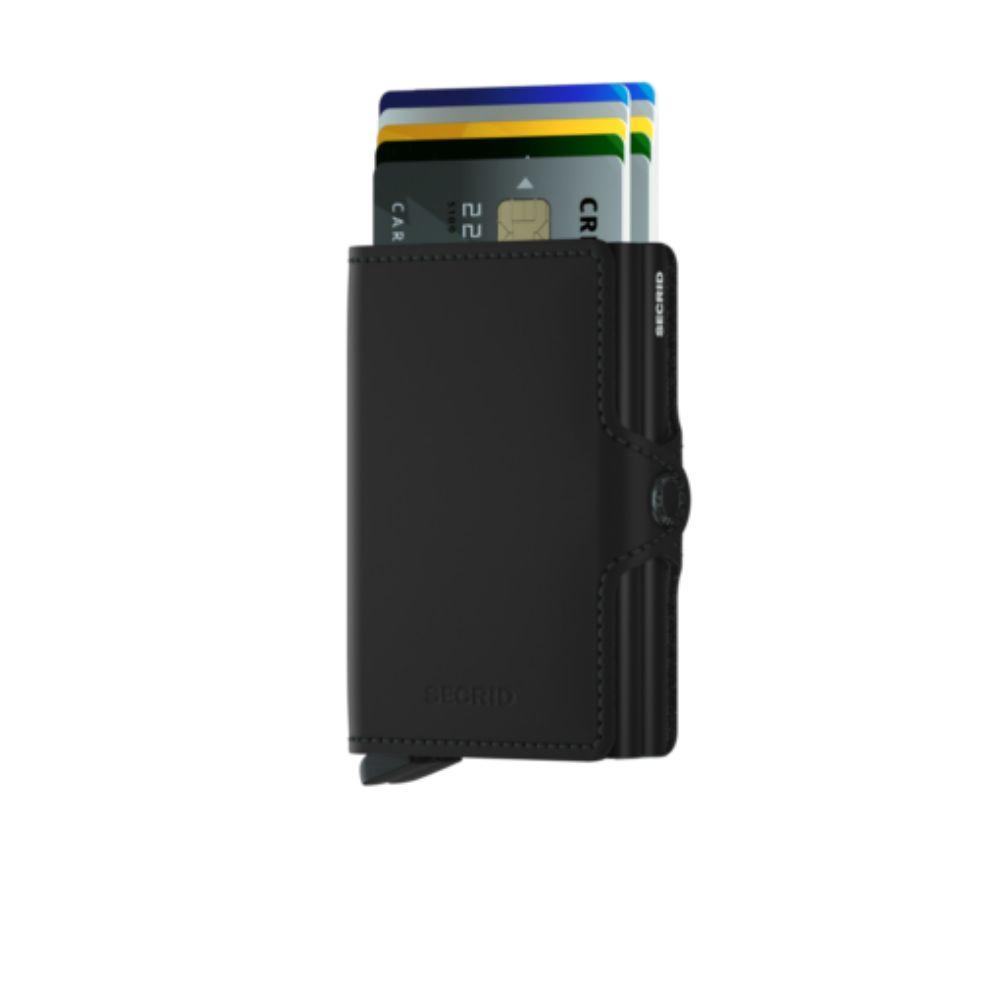 Twinwallet Mat Siyah Cüzdan - Bonherre