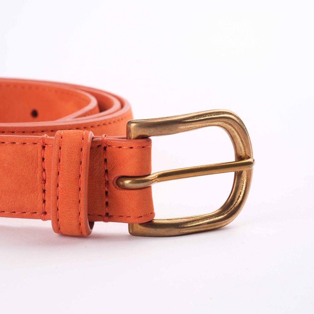 Süet Turuncu Kemer - Bonherre