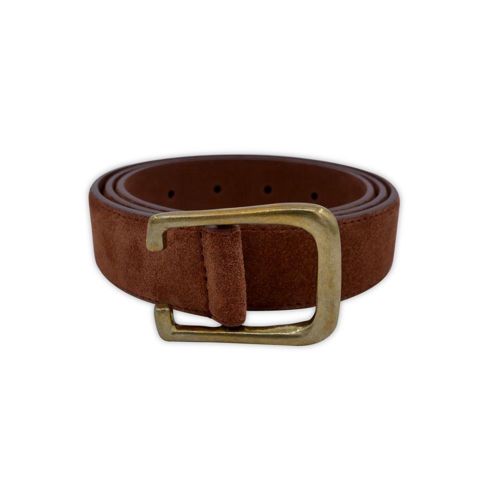 Tan "Süet Deri" Dana Derisi El İşi Kemer - Bonherre