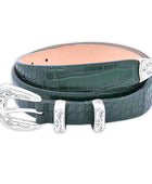 Yeşil Dana Derisi El İşi Batı Kemeri - Bonherre