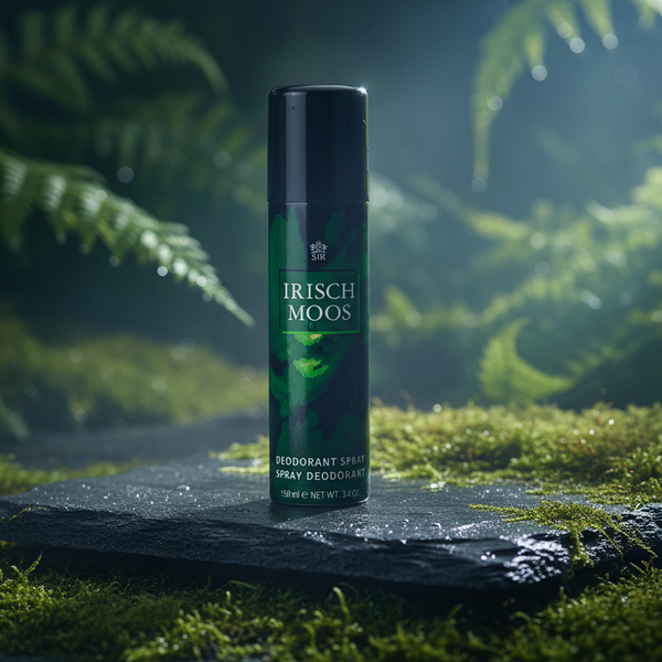 Bonherre mağazasından Sir Irisch Moos Deo Spray, yeşil notalar, meşe yosunu ve lavanta içerikli 150 ml erkek deodorant.