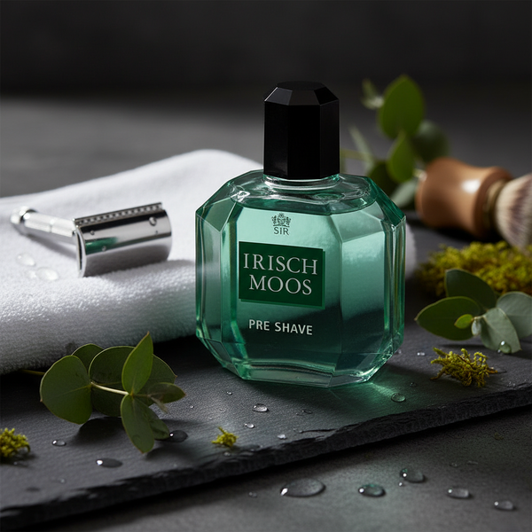 Bonherre mağazasından tıraş öncesi losyonu, elektrikli tıraş hazırlığı, yeşil notalar ve meşe yosunu içerikli 150 ml erkek bakım ürünü.