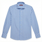 Голубая белая рубашка в полоску Riviera Di Perla 