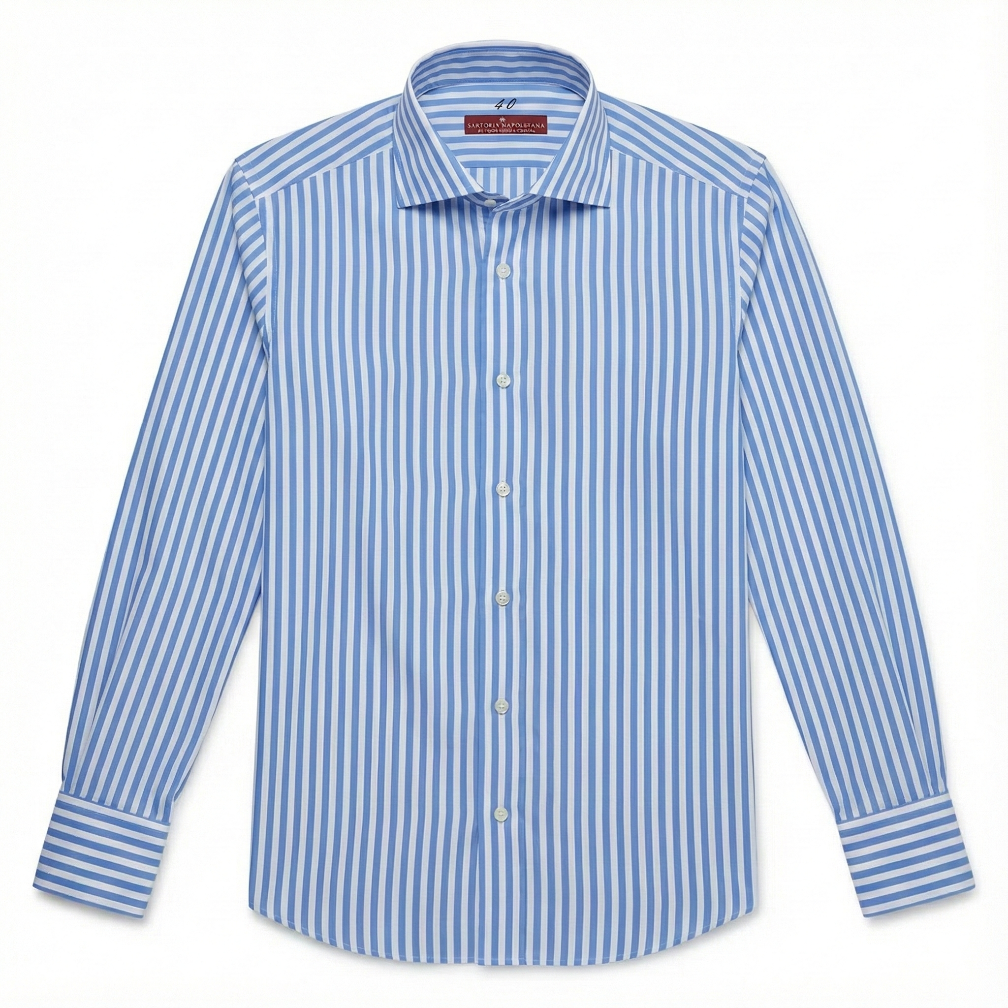 Голубая белая рубашка в полоску Riviera Di Perla 