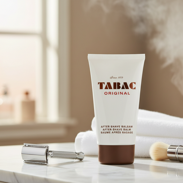 Bonherre mağazasından Tabac Original, sandal ağacı ve papatya özlü 75 ml yatıştırıcı tıraş sonrası bakım balmı.