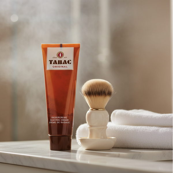 Bonherre mağazasından Tabac Original, zengin köpük sağlayan ve sakalları yumuşatan 100 ml seyahat dostu tıraş kremi.