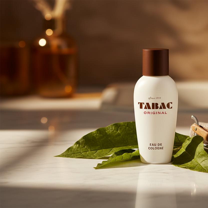 Bonherre mağazasından Tabac Original, narenciye ve çiçeksi notalara sahip 50 ml seyahat boyu ikonik erkek Eau de Cologne dökme şişe.