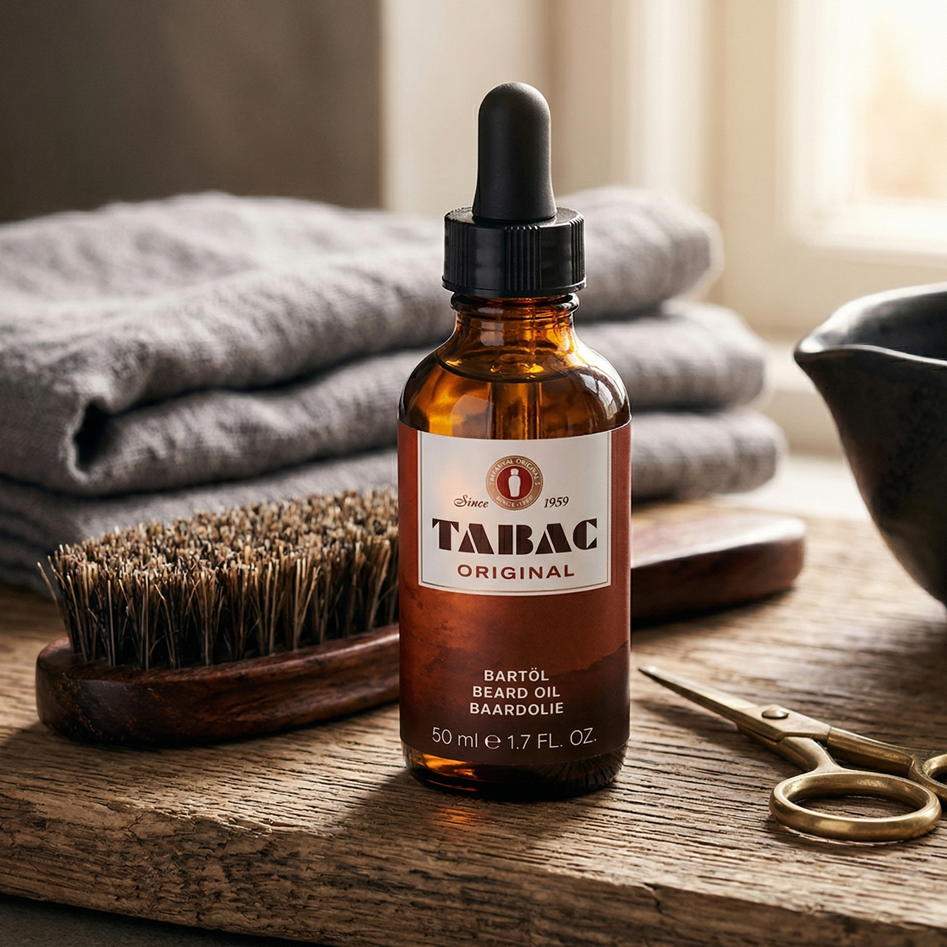 Bonherre mağazasından Tabac Original, doğal yağlarla formüle edilmiş 50 ml parlaklık veren maskülen sakal yağı.