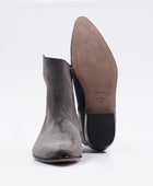 Neil Stacked Heel Bot - Süet Gri - Bonherre