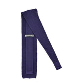 Örme İpek Kravat - Mor - Bonherre