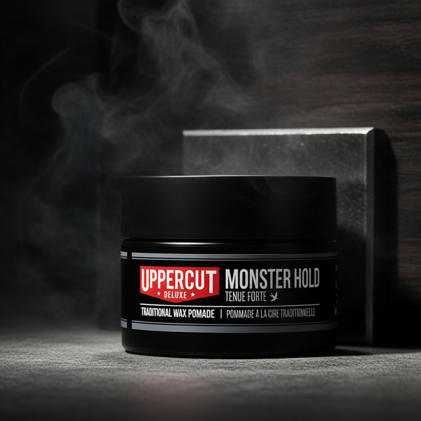 Bonherre mağazasından Uppercut Deluxe Monster Hold, ekstra güçlü tutuşlu ve suya dayanıklı geleneksel saç waxı.