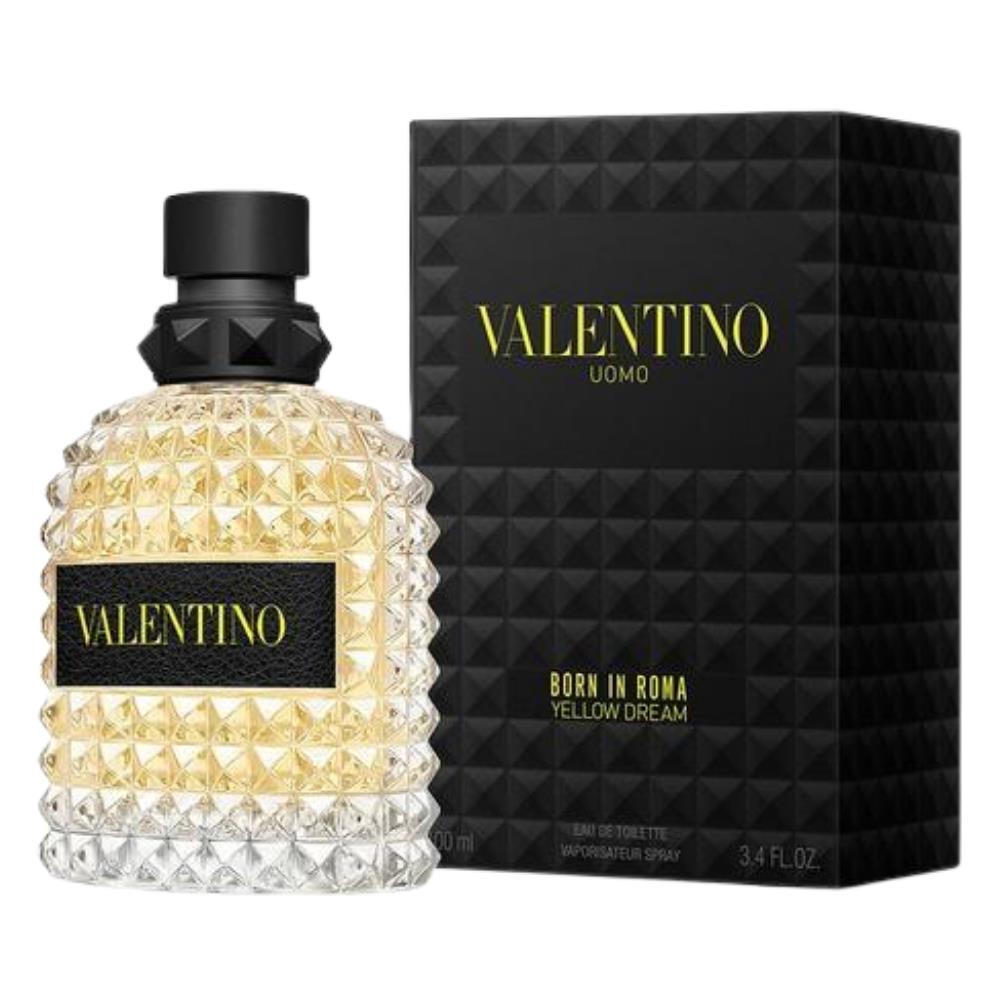 Bonherre mağazasından Valentino Born In Roma Uomo Yellow Dream EDT, ananas, zencefilli kurabiye ve vanilya notalı lüks erkek parfümü.