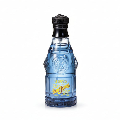 Bonherre mağazasından Versace Blue Jeans Eau de Toilette 75 ml, nostaljik teneke kutusunda sunulan enerjik ve maskülen erkek parfümü.