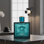 Bonherre mağazasından Versace Eros EDT 100 ml, nane, yeşil elma ve Madagaskar vanilyası notalı ikonik mavi şişeli erkek parfümü.