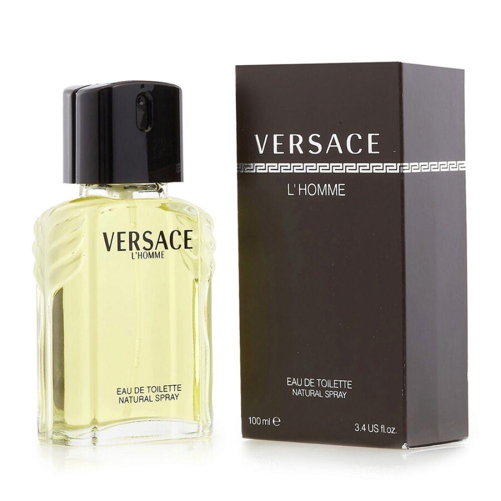 Bonherre mağazasından Versace L'Homme Eau de Toilette 100 ml, deri ve odunsu notaların asil uyumunu yansıtan klasik erkek parfümü.