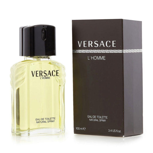 Bonherre mağazasından Versace L'Homme Eau de Toilette 100 ml, deri ve odunsu notaların asil uyumunu yansıtan klasik erkek parfümü.