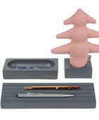 Kayigo  Woody  Gri Üçlü Ofis  Seti - Pembe Çam