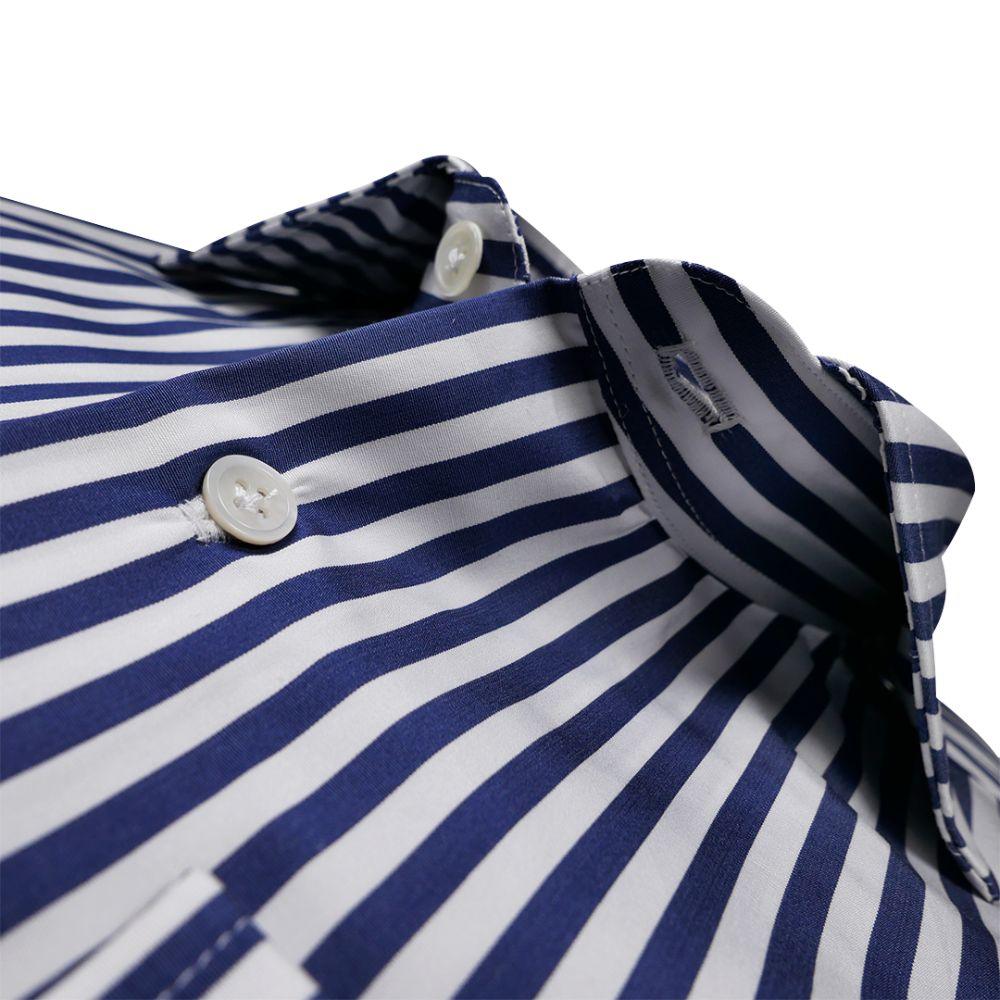 Riviera Di Perla Lacivert Beyaz Gömlek - Bonherre