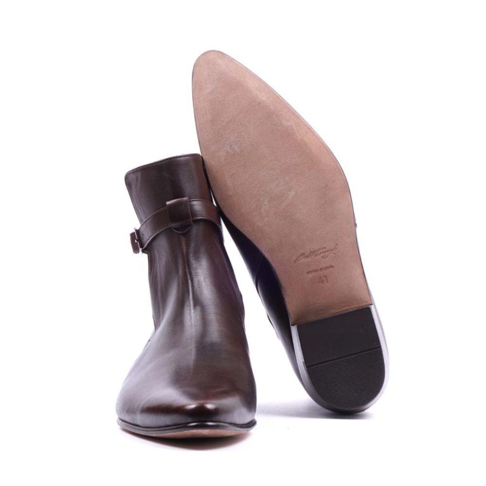 Bela Stacked Heel Bot - Acı Kahve - Bonherre