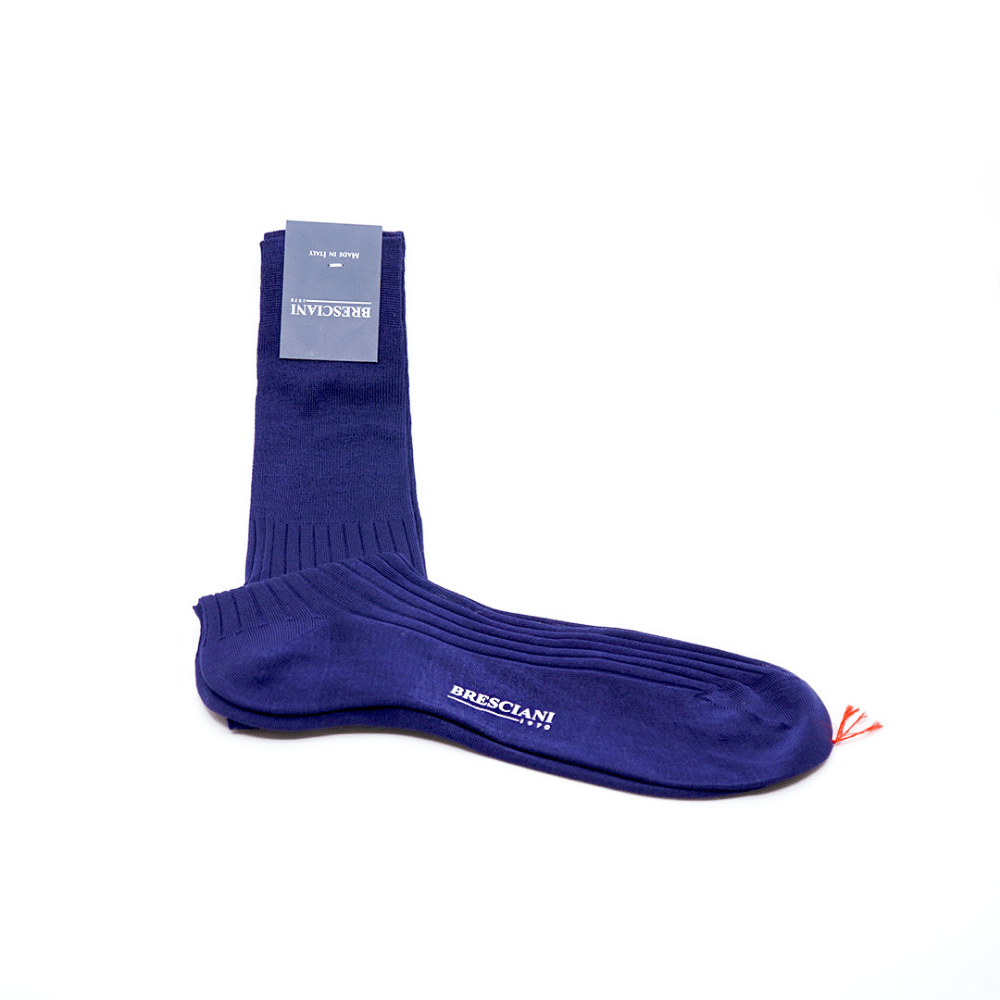 Diz Altı Çorap - Organik Mısır Pamuğu - Mavi - Bonherre